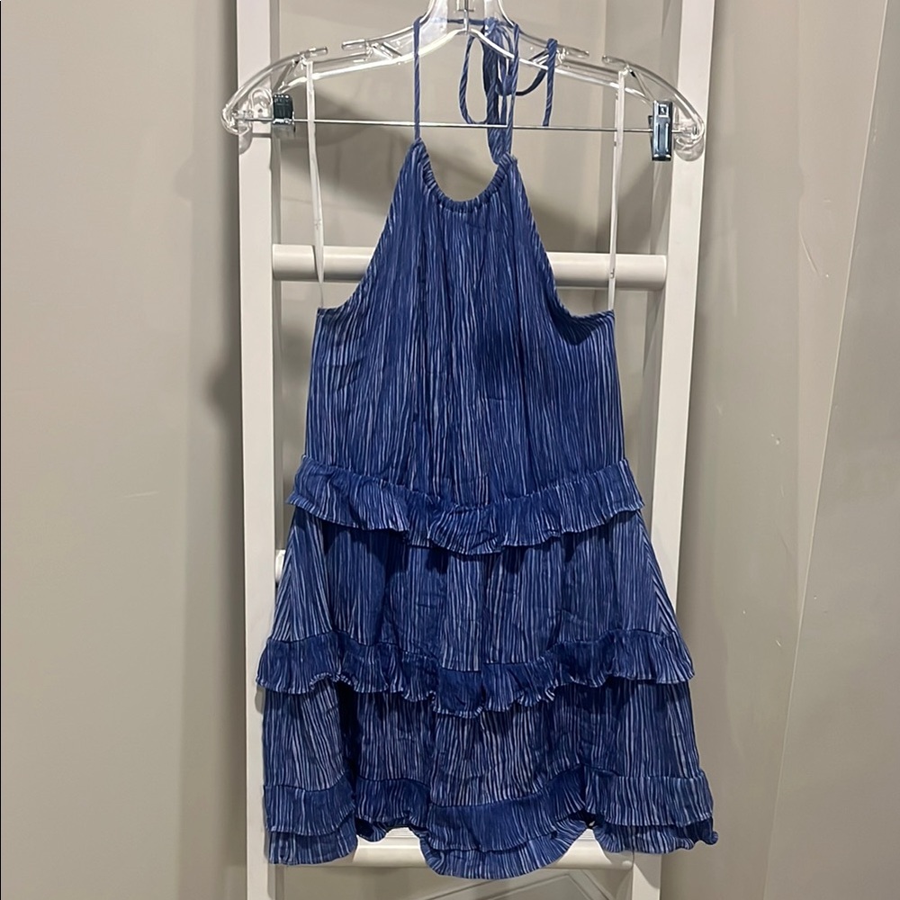 Lulu's Blue Backless Dress
